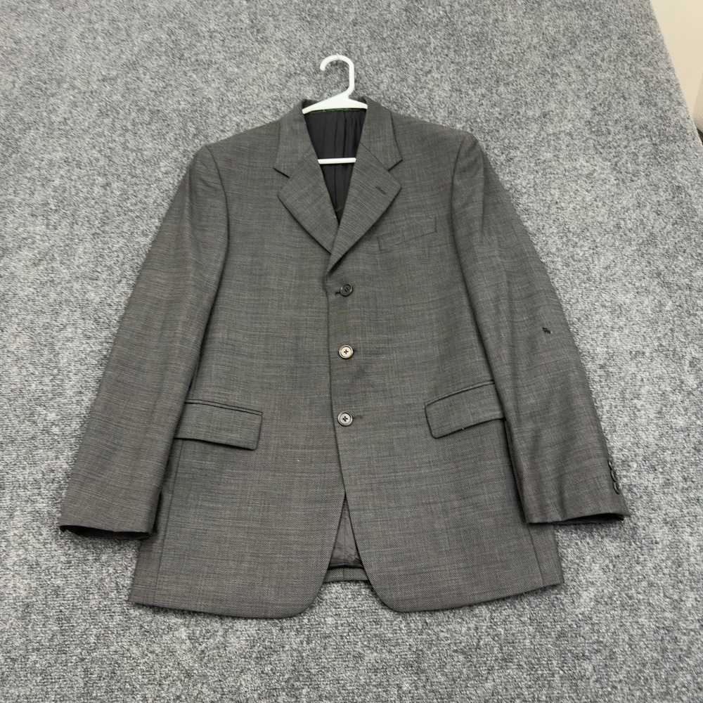 Zanieri Simon & Sons Suit Jacket Mens 20 Grey Wool Super 100s Single Breasted